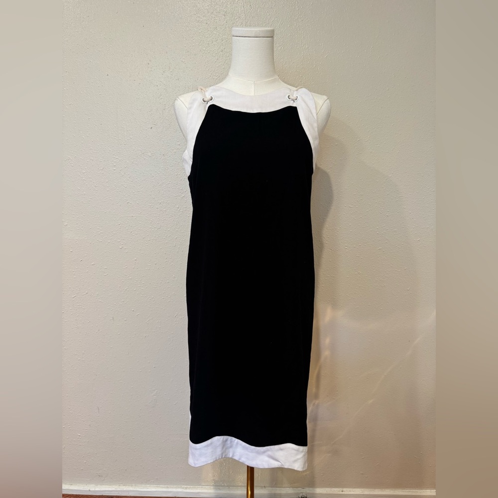 THML Black and White Scallop Rope Dress